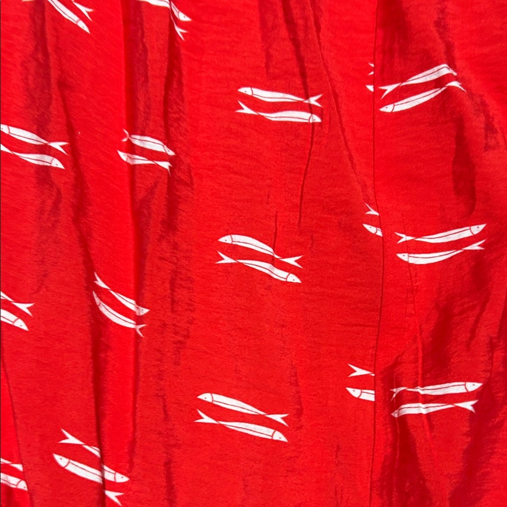 Gorgeous Red Maxi Dress with White Pattern - Picture 8 of 8